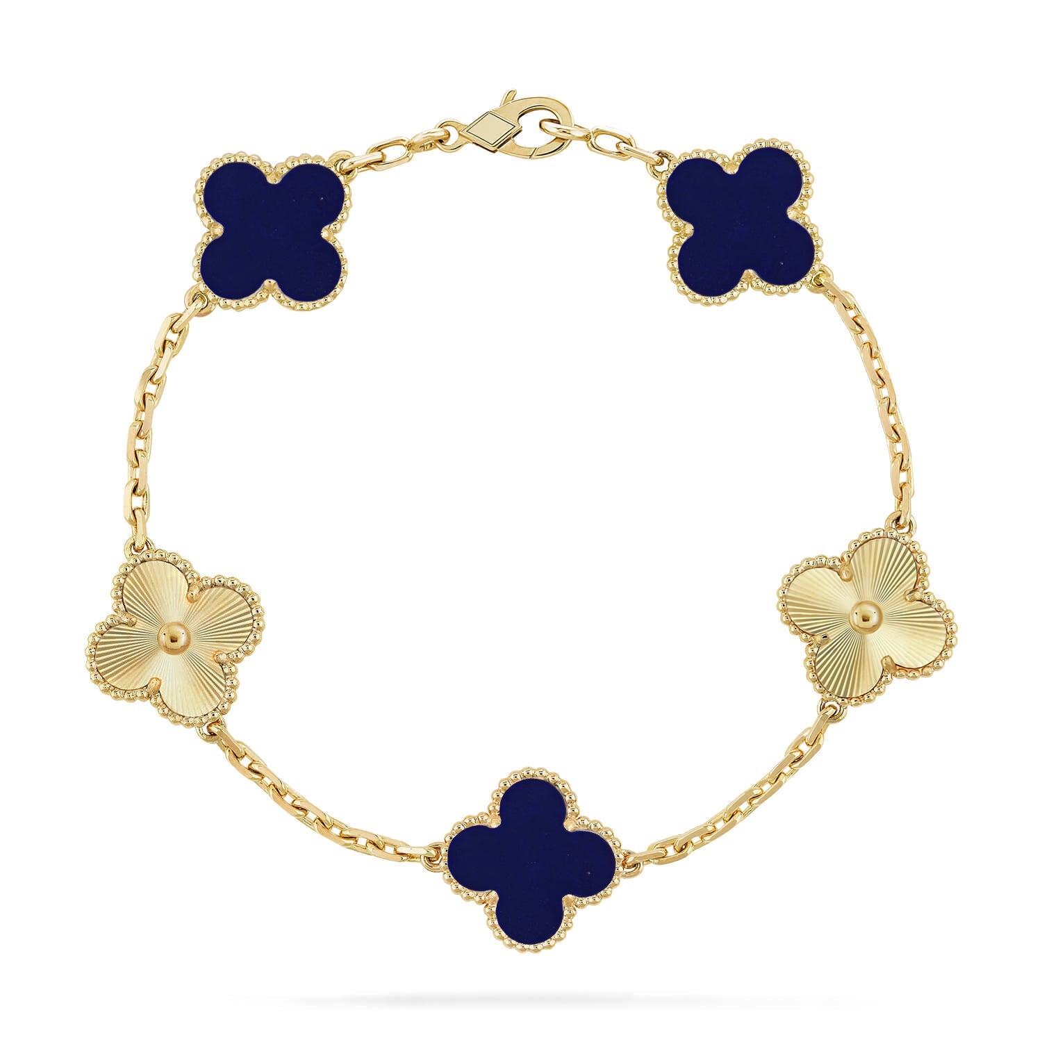 [Lumi jewelry]CLOVER 5 MOTIF LAPIS LAZULI BRACELET COLLECTION