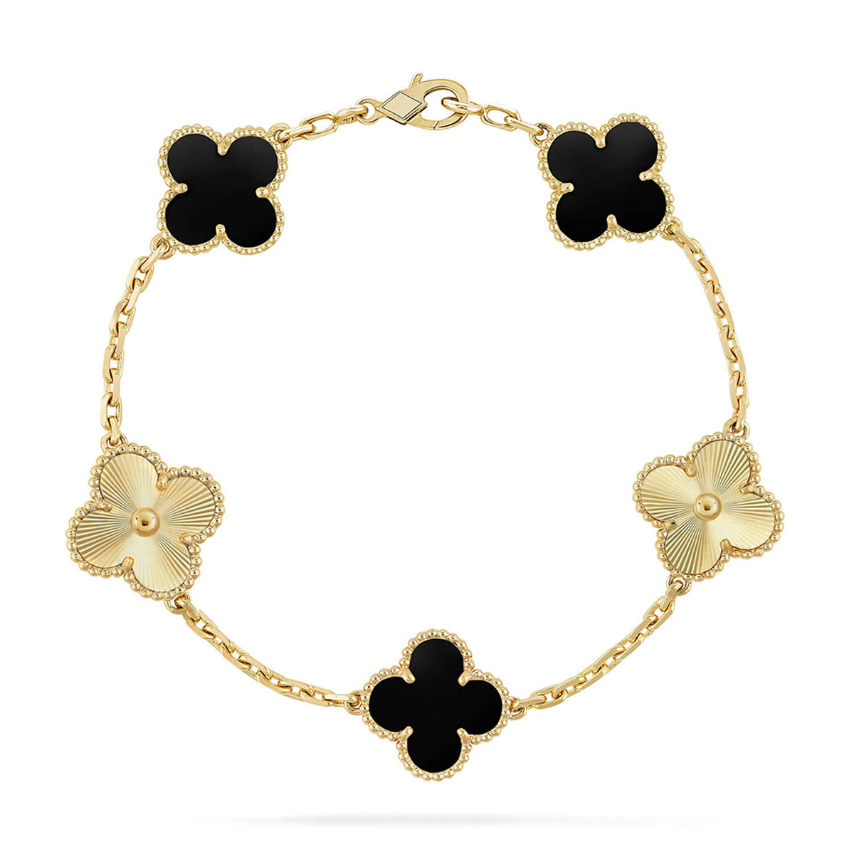[Lumi]New  CLOVER 5 MOTIF ONYXS BRACELET COLLECTION