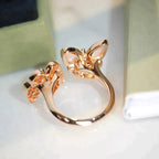¡®Lumi¡¯TWIN BUTTERFLY DIAMOND MOP RING