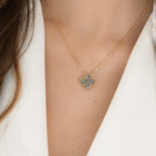 ¡®Lumi¡¯CLOVER 15MM  GRAY MOTHER OF PEARL NECKLACE