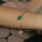 ¡®Lumi¡¯LUCKY SPRING 5 MOTIF GOLD BRACELET