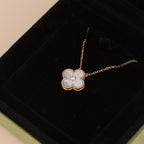 Lumi® CLOVER 15MM DIAMANT WEISSE FRITILLARIA-HALSKETTE
