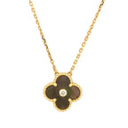 Lumi® CLOVER 15MM DIAMANT- UND PERLMUTT-HALSKETTE