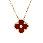 ¡®Lumi¡¯CLOVER 15MM DIAMOND CARNELIAN NECKLACE