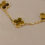 [Lumi jewelry] CLOVER 5 MOTIFS TIGER EYE BRACELET COLLECTION