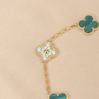 [Lumi]New  CLOVER 5 MOTIF MALACHITE BRACELET COLLECTION