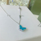 ¡®Lumi¡¯BUTTERFLY TURQUOISE BUTTERFLY BRACELET SILVER