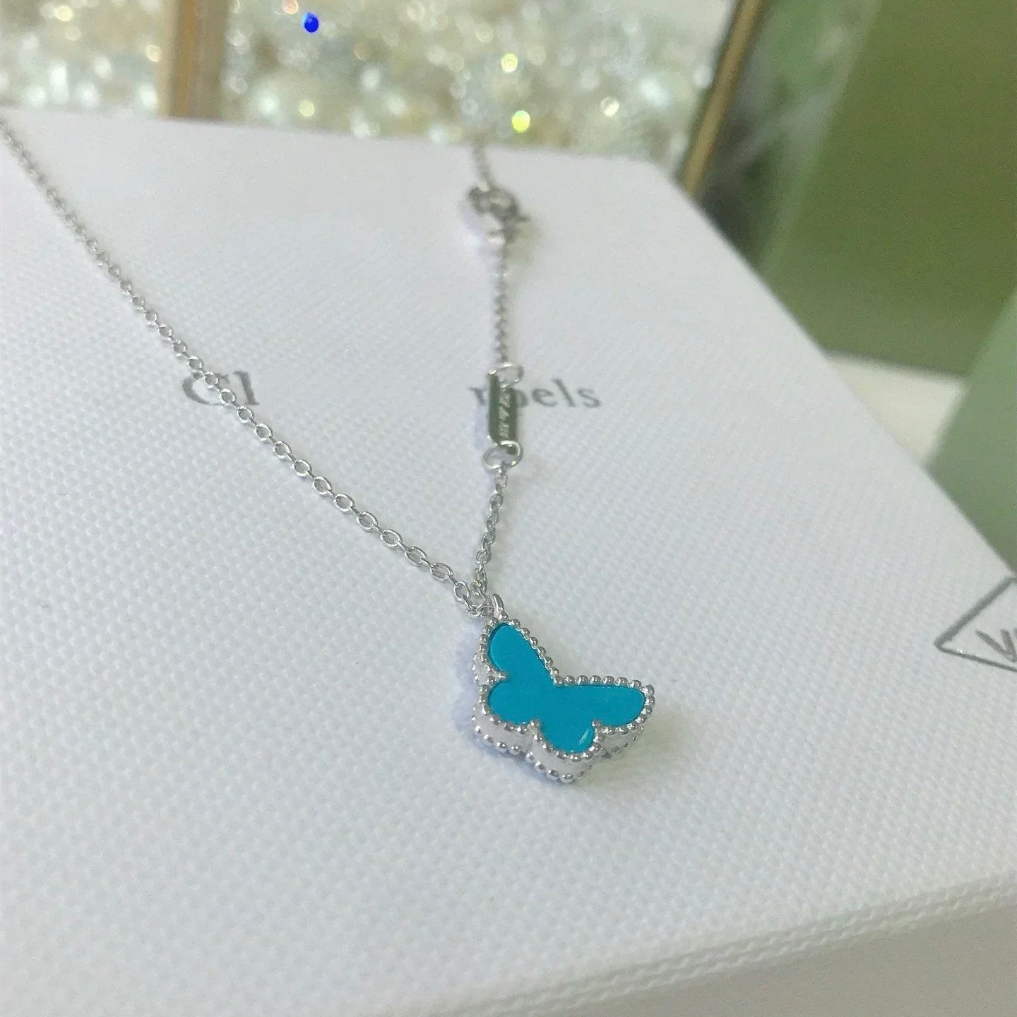 ¡®Lumi¡¯BUTTERFLY TURQUOISE BUTTERFLY BRACELET SILVER