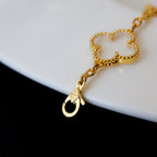 [Lumi]New CLOVER 5 MOTIF ROCK CRYSTAL BRACELET