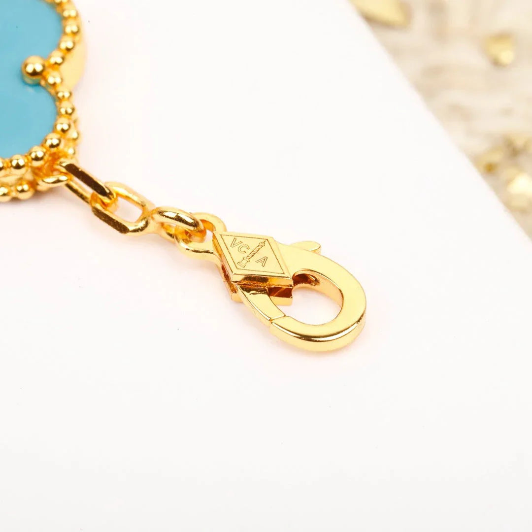 [Lumi jewelry] CLOVER 5 MOTIF TURQUOISE BRACELET COLLECTION