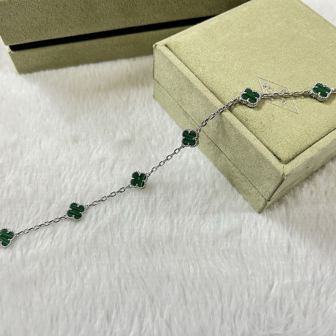 [¡®Lumi¡¯]CLOVER 6 MOTIF MALACHITE ARMBAND