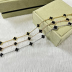 [¡®Lumi¡¯]CLOVER 6 MOTIF ONYXS ARMBAND