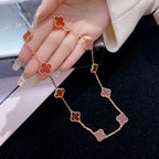 ¡®Lumi¡¯CLOVER 10 MOTIFS CARNELIAN NECKLACE