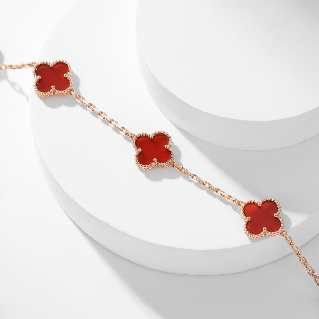 ¡®Lumi¡¯CLOVER 10 MOTIFS CARNELIAN NECKLACE