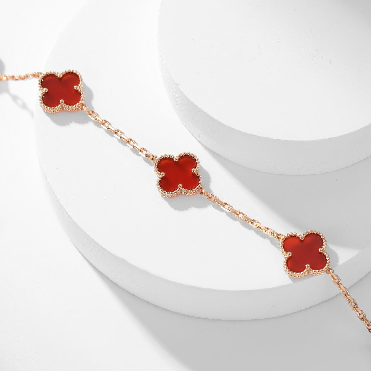 ¡®Lumi¡¯CLOVER 10 MOTIFS CARNELIAN NECKLACE