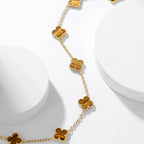 ¡®Lumi¡¯CLOVER 10 MOTIFS TIGER EYE NECKLACE