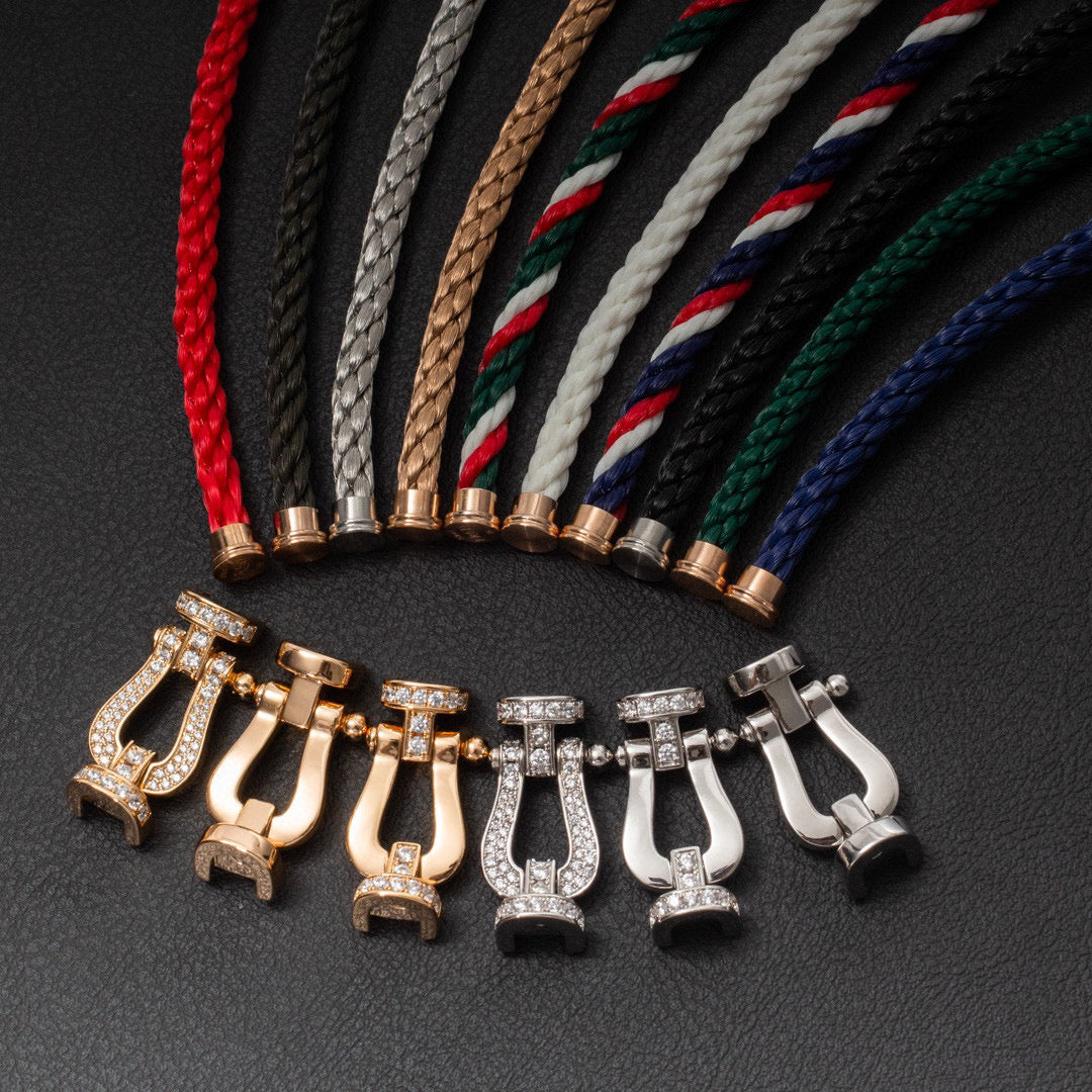 ¡®Lumi¡¯FORCE LARGE HORSESHOE HALF DIAMOND BRACELET GOLD