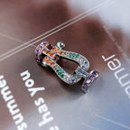 ¡®Lumi¡¯FORCE LARGE HORSESHOE  COLORED DIAMOND BRACELET ROSE GOLD