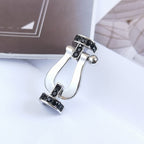 ¡®Lumi¡¯FORCE LARGE HORSESHOE BLACK DIAMOND BRACELET SILVER