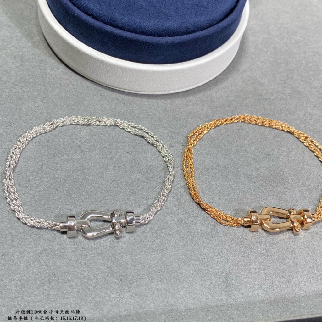 ¡®Lumi¡¯FORCE SMALL HORSESHOE  DIAMOND CHAIN ROPE BRACELET