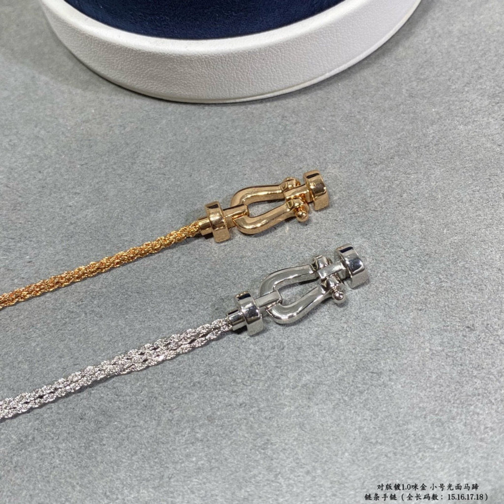 ¡®Lumi¡¯FORCE SMALL HORSESHOE  DIAMOND CHAIN ROPE BRACELET