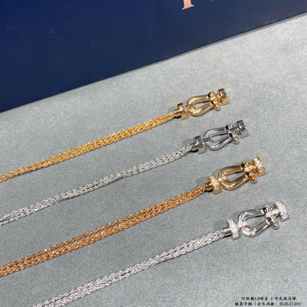 ¡®Lumi¡¯FORCE SMALL HORSESHOE  DIAMOND CHAIN ROPE BRACELET