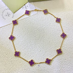 ¡®Lumi¡¯CLOVER 10 MOTIFS  PURPLE VIOLET  NECKLACE