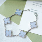 [Lumi jewelry] CLOVER 5 MOTIF PURPLE CHALCEDONY BRACELET COLLECTION