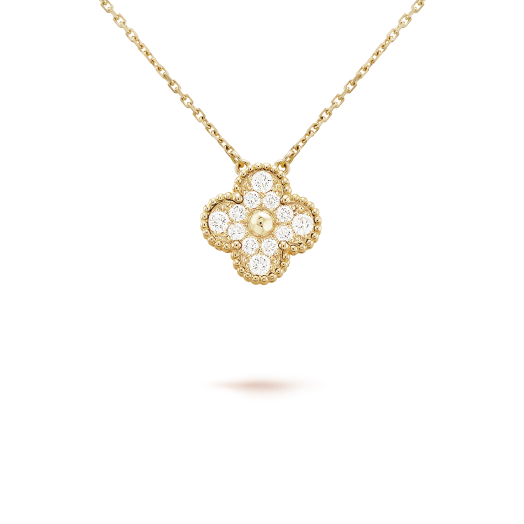 ¡®Lumi¡¯CLOVER 15MM DIAMOND SINGLE FLOWER NECKLACE