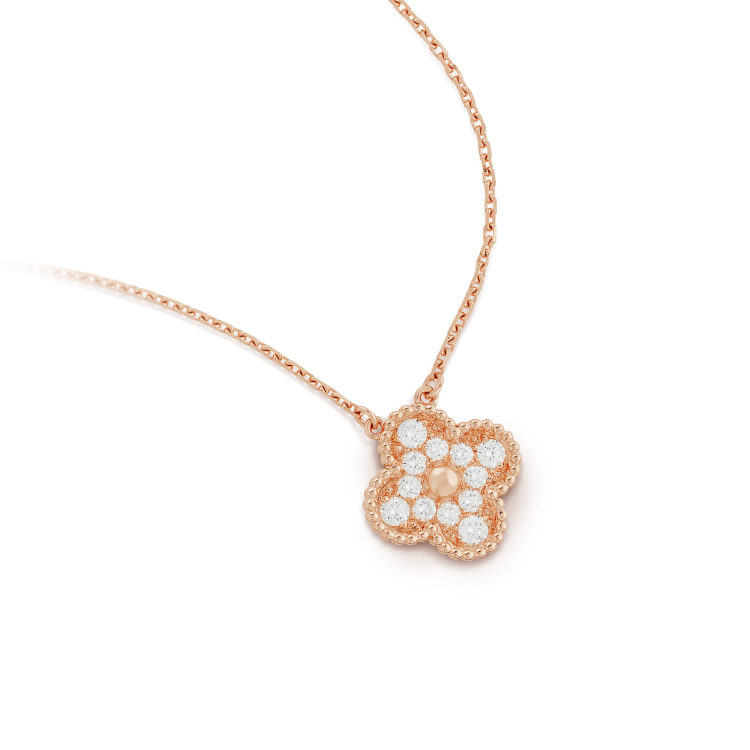 ¡®Lumi¡¯CLOVER 15MM DIAMOND SINGLE FLOWER NECKLACE