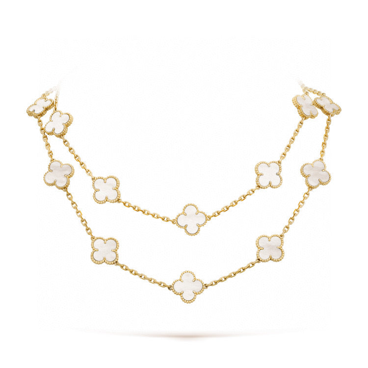 ¡®Lumi¡¯CLOVER 20 MOTIFS WHITE MOP NECKLACE