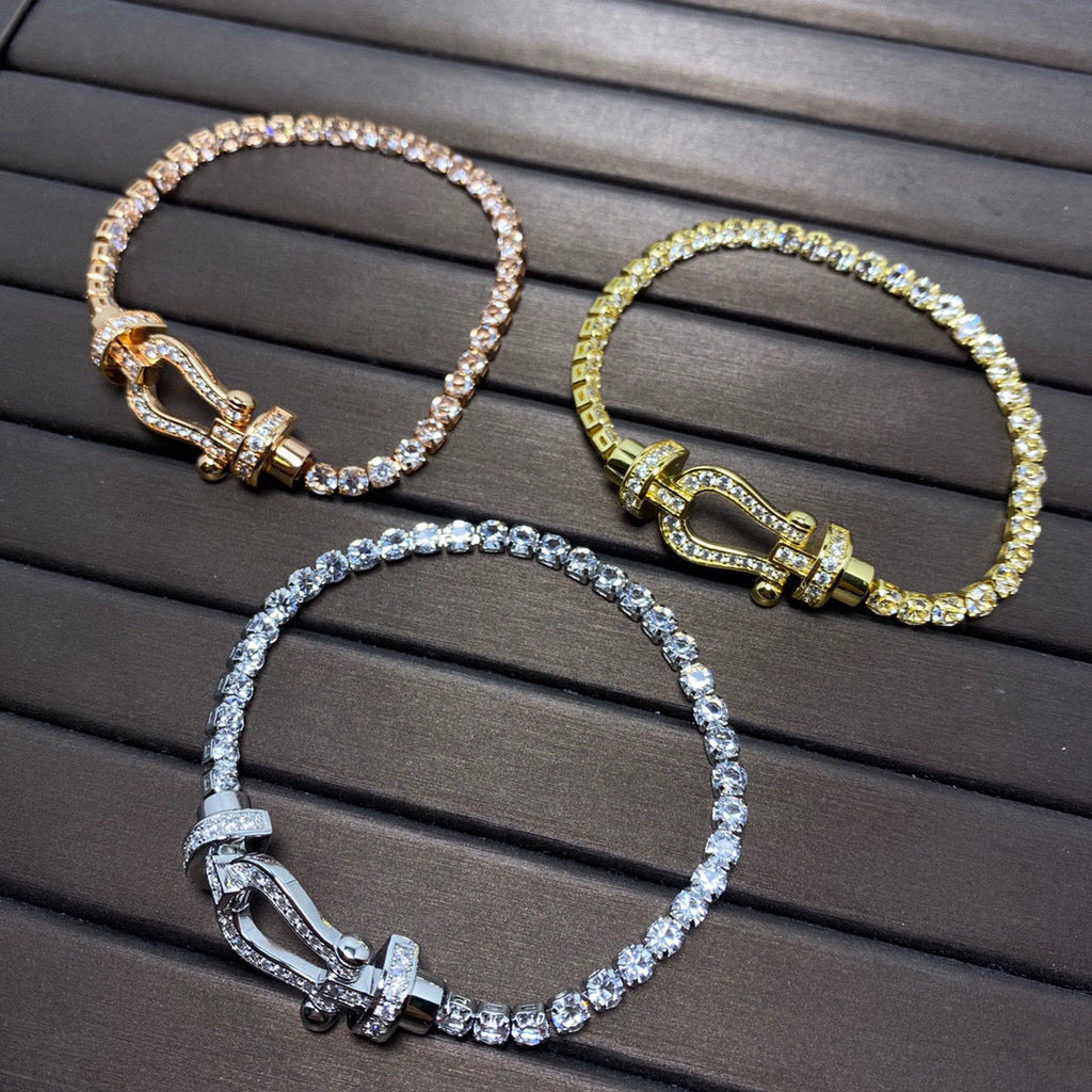 ¡®Lumi¡¯FORCE  LARGE HORSESHOE FULL DIAMOND TENNIS BRACELET