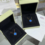 ¡®Lumi¡¯CLOVER 15MM DIAMOND AND BLUE AGATE NECKLACE
