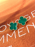[Lumi] CLOVER LARGE (20mm) 1 MOTIFS GREENER MOP STUD EARRINGS