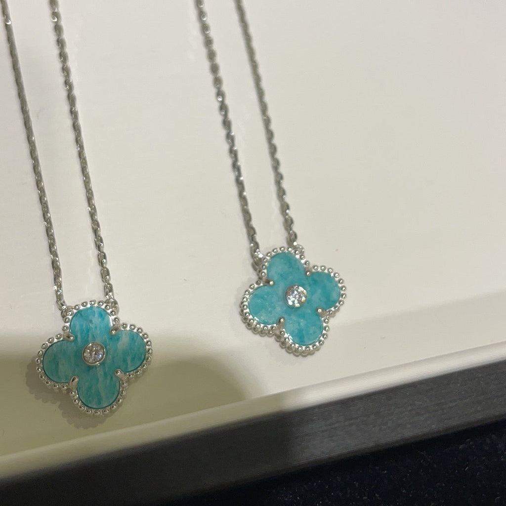 ¡®Lumi¡¯CLOVER 15MM DIAMOND SVRES PORCELAIN  NECKLACE SILVER