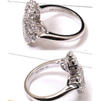 ¡®Lumi¡¯LOOP RING FULL MOTIF DIAMOND 16MM SILVE