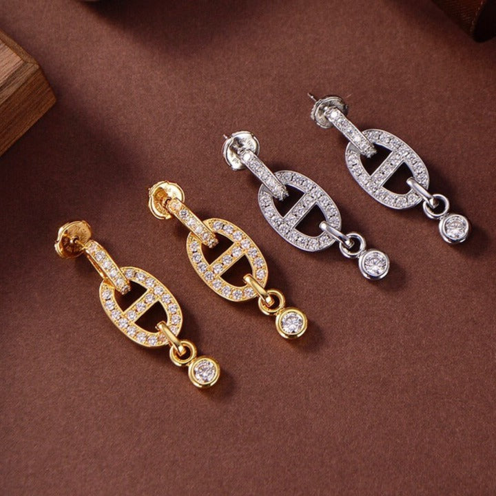 ¡®Lumi¡¯HM KETTEN-DIAMANT-OHRRINGE
