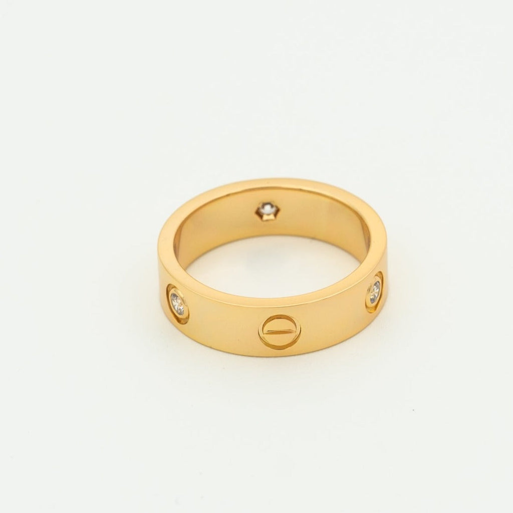 Lumi® LOVE RING 5,5 MM 3 DIAMANTEN ROSÉGOLD
