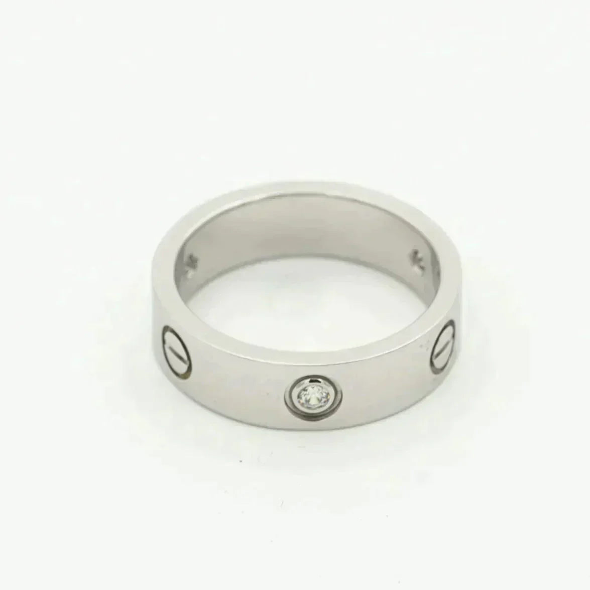 Lumi® LOVE RING 5,5 MM 3 DIAMANTEN SILBER