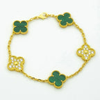 [Lumi jewelry] CLOVER 5 MOTIF MALACHITE BRACELET COLLECTION