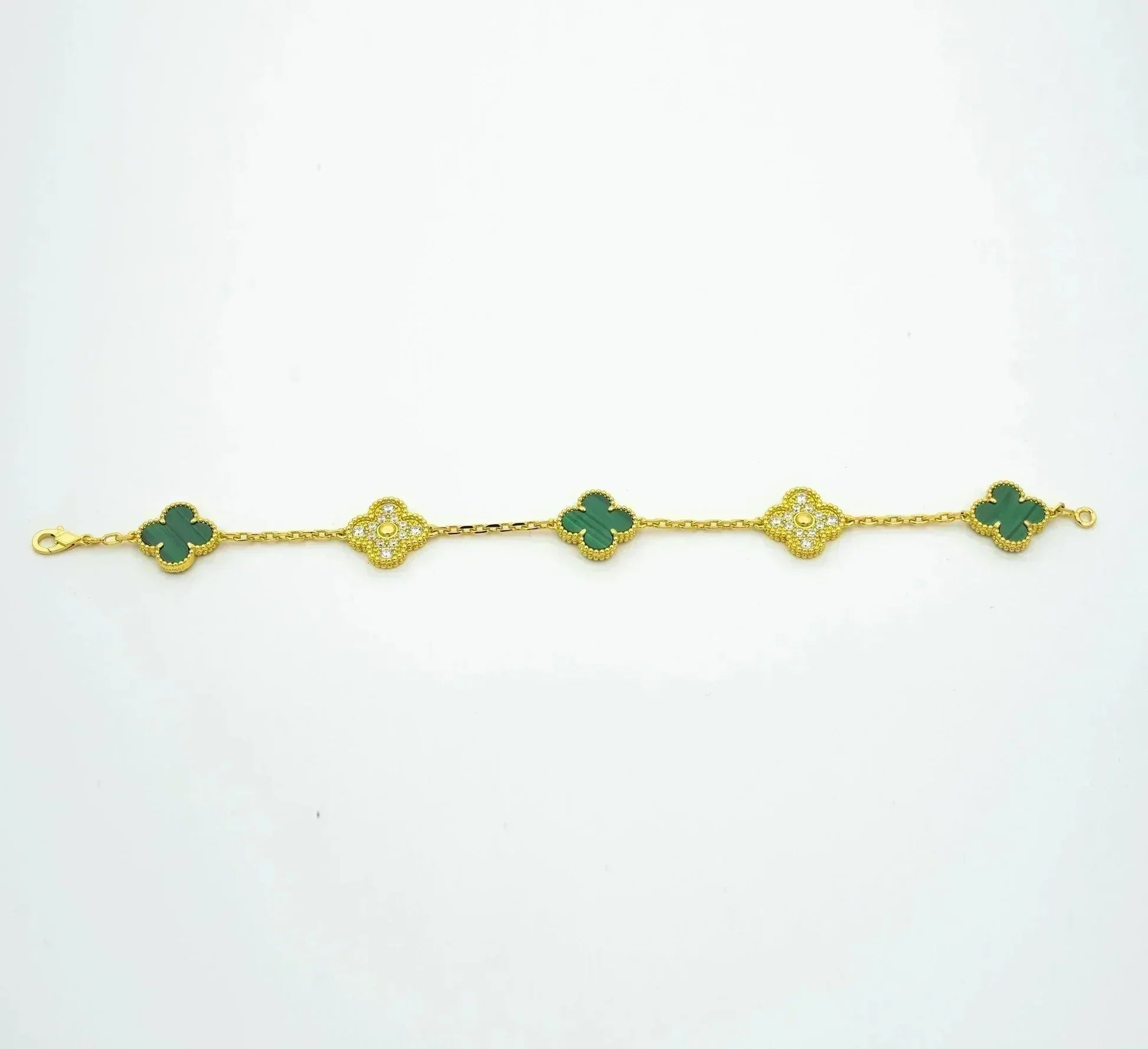 [Lumi]New  CLOVER 5 MOTIF MALACHITE BRACELET COLLECTION