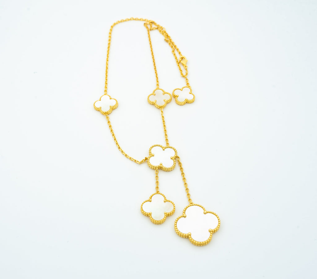 Lumi® Kleeblatt-Perlmuttkette mit 6 Motiven