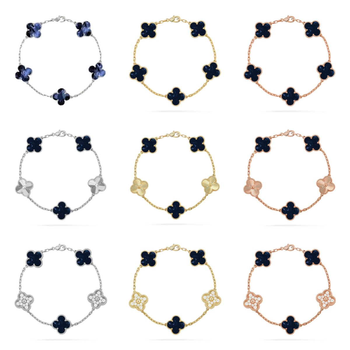 [Imperial]New CLOVER 5 MOTIF PIETERSITE BRACELET COLLECTION