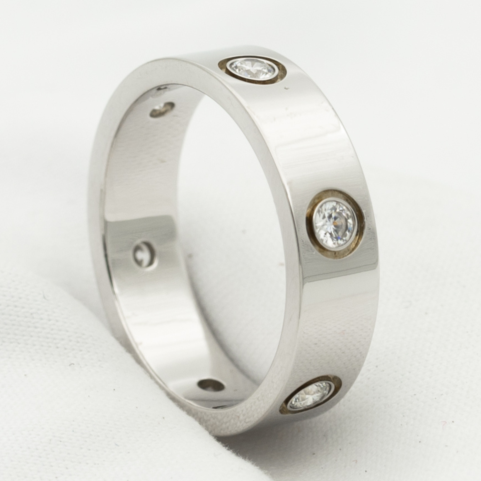 ¡®Lumi¡¯LOVE RING 5.5MM 6 DIAMONDS SILVER