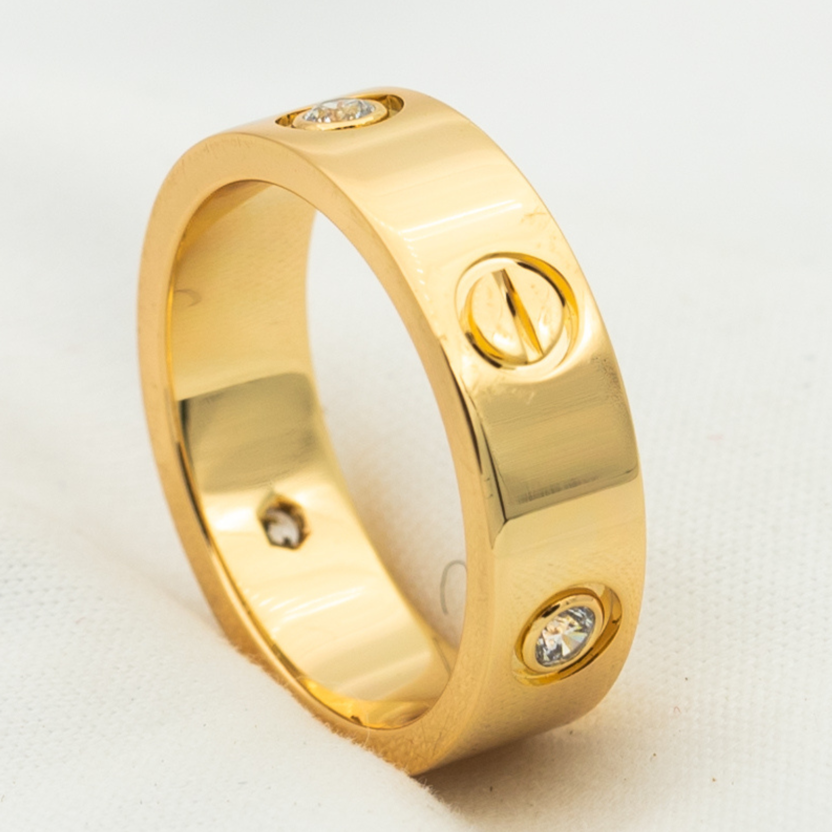 Lumi® LOVE RING 5,5 MM 3 DIAMANTEN ROSÉGOLD