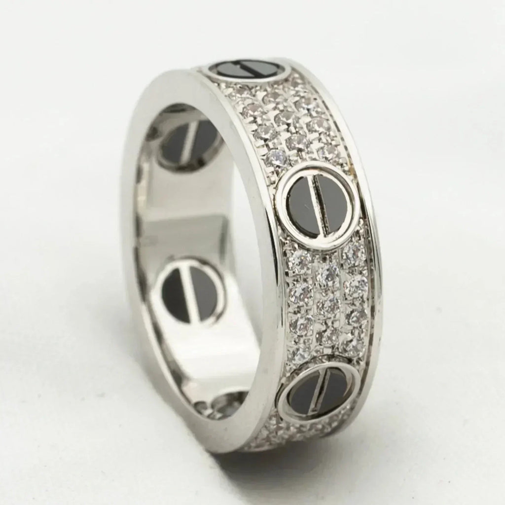 ¡®Lumi¡¯LOVE RING 5.5MM DIAMONDS PAVED CERAMIC