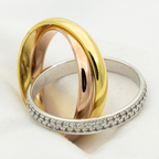 Lumi® Trinity Ring Gold Roségold Silber Diamanten 