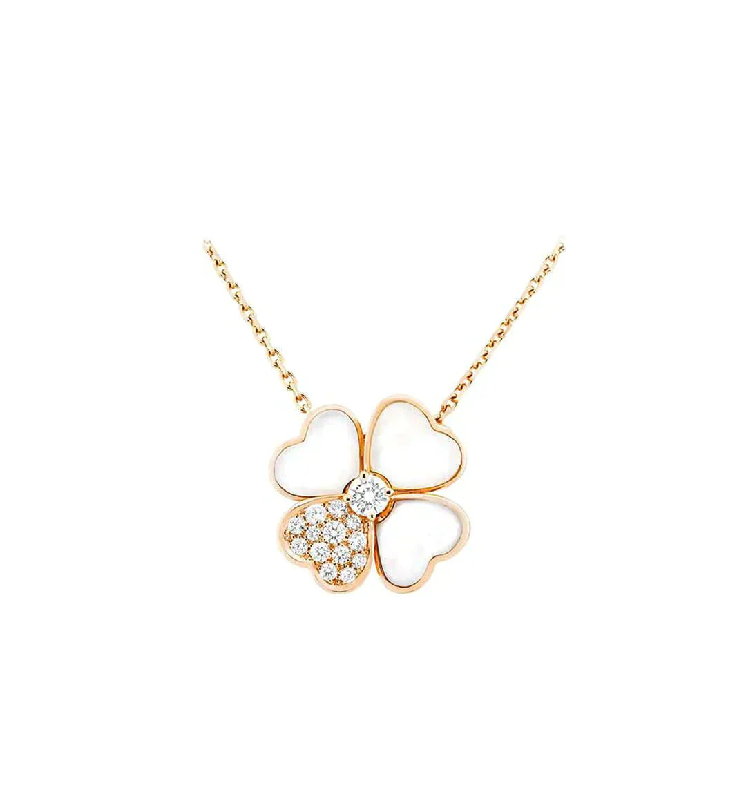 ¡®Lumi¡¯CLOVER MOP DIAMOND ROSE GOLD NECKLACE
