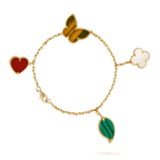 ¡®Lumi¡¯LUCKY SPRING 5 MOTIF GOLD BRACELET