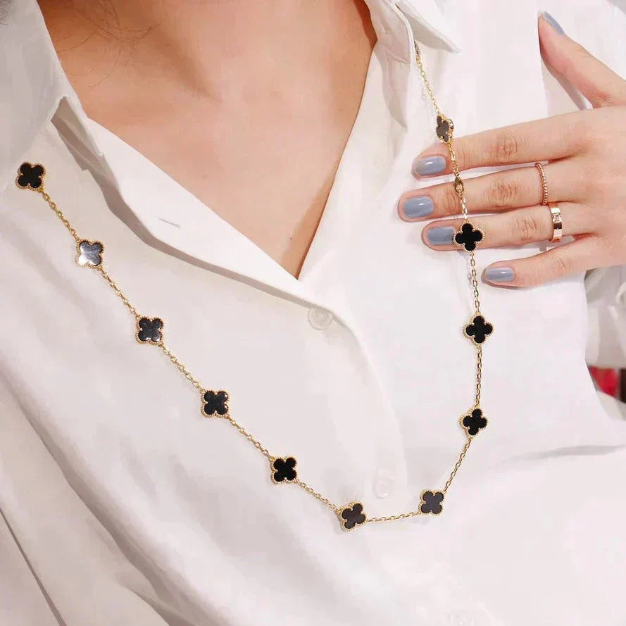 Lumi® CLOVER 20 MOTIFS ONYX HALSKETTE